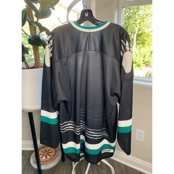 Rare Utah Grizzlies VTG 90s Bauer Authentic Jersey Mens XL Black Hockey 7077 - Picture 13 of 13